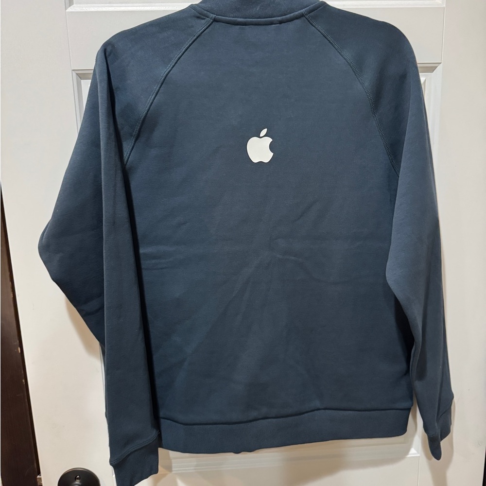 Men's Blue Apple Store Zip-Up Sweater NEW - Picture 3 of 7